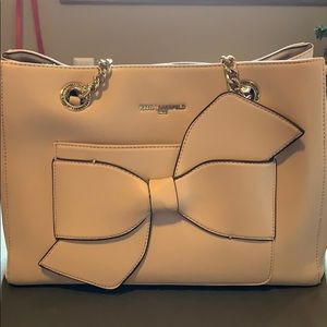 Karl Lagerfeld Beige Purse